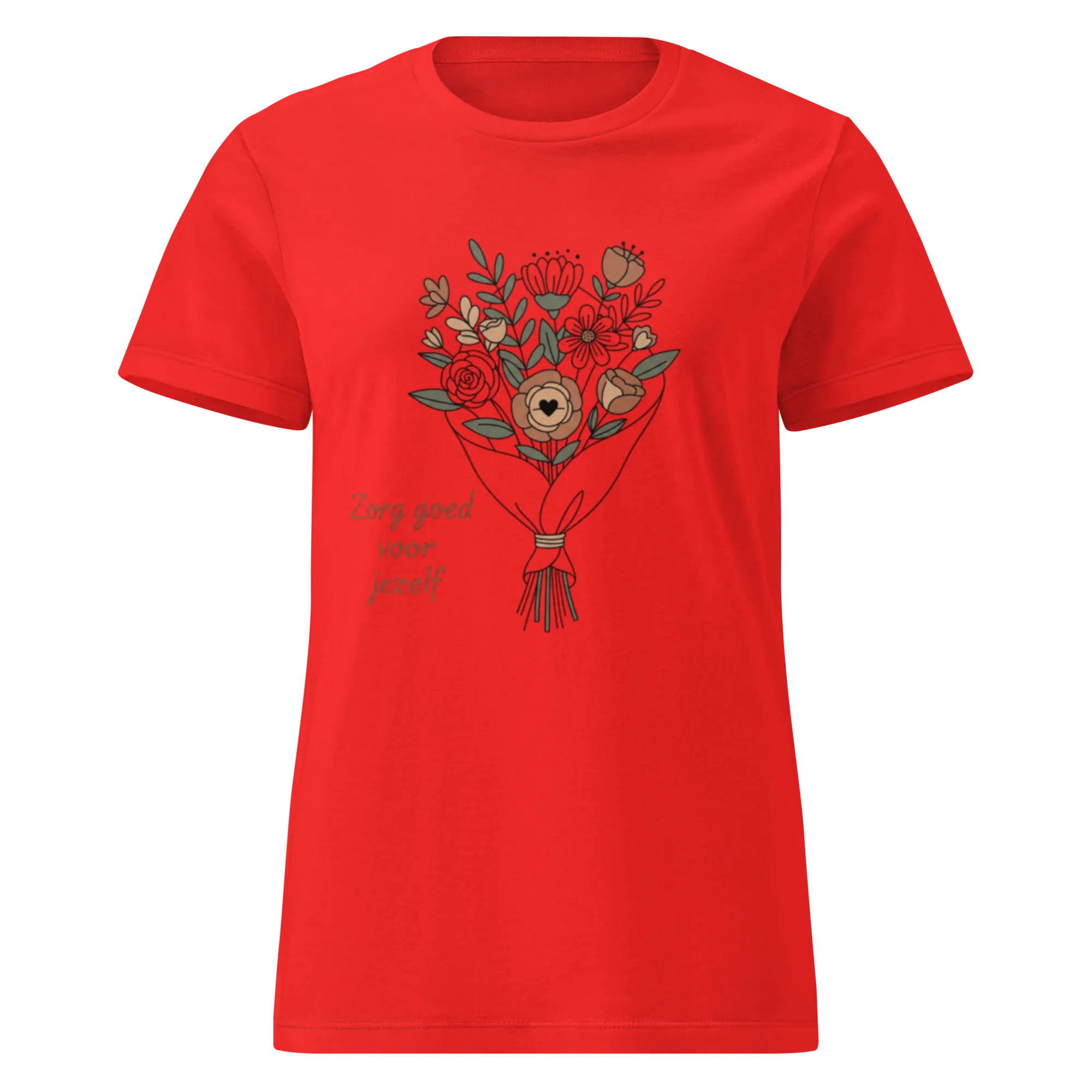 SELF-CARE MOTIVATION women'st-shirt - Red / S - Printoo Shop - 3709809_22182