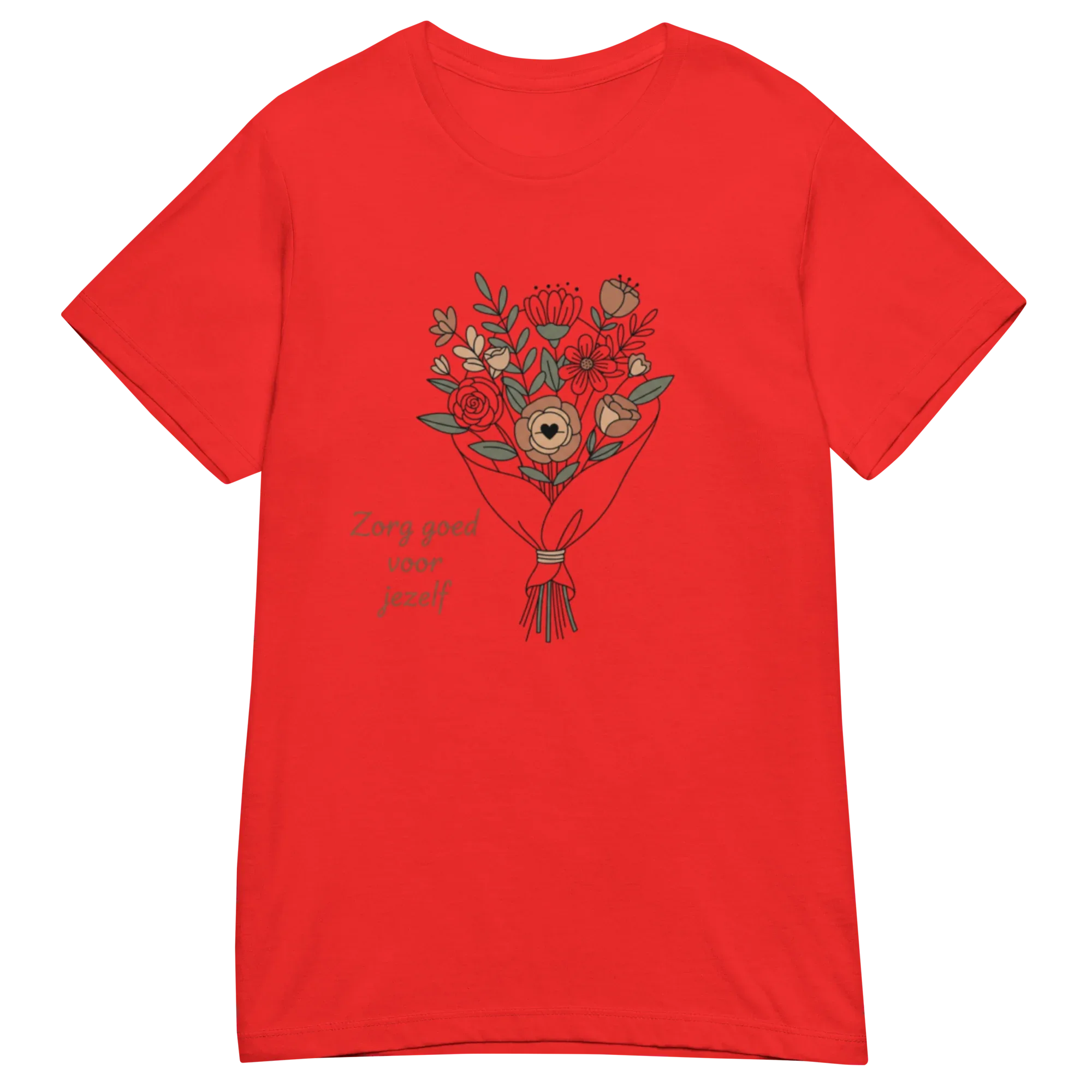 SELF-CARE MOTIVATION women'st-shirt - Red / S - Printoo Shop - 3709809_22182