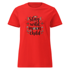 STAY WILD MOON CHILD women's t-shirt - Red / S - Printoo Shop - 2005728_22182