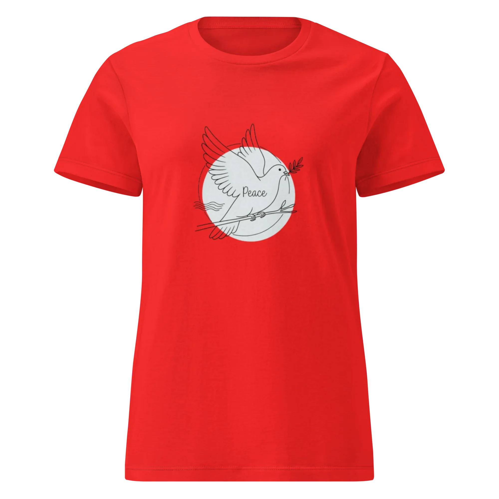 PEACE women's t-shirt - Red / S - Printoo Shop - 2125538_22182