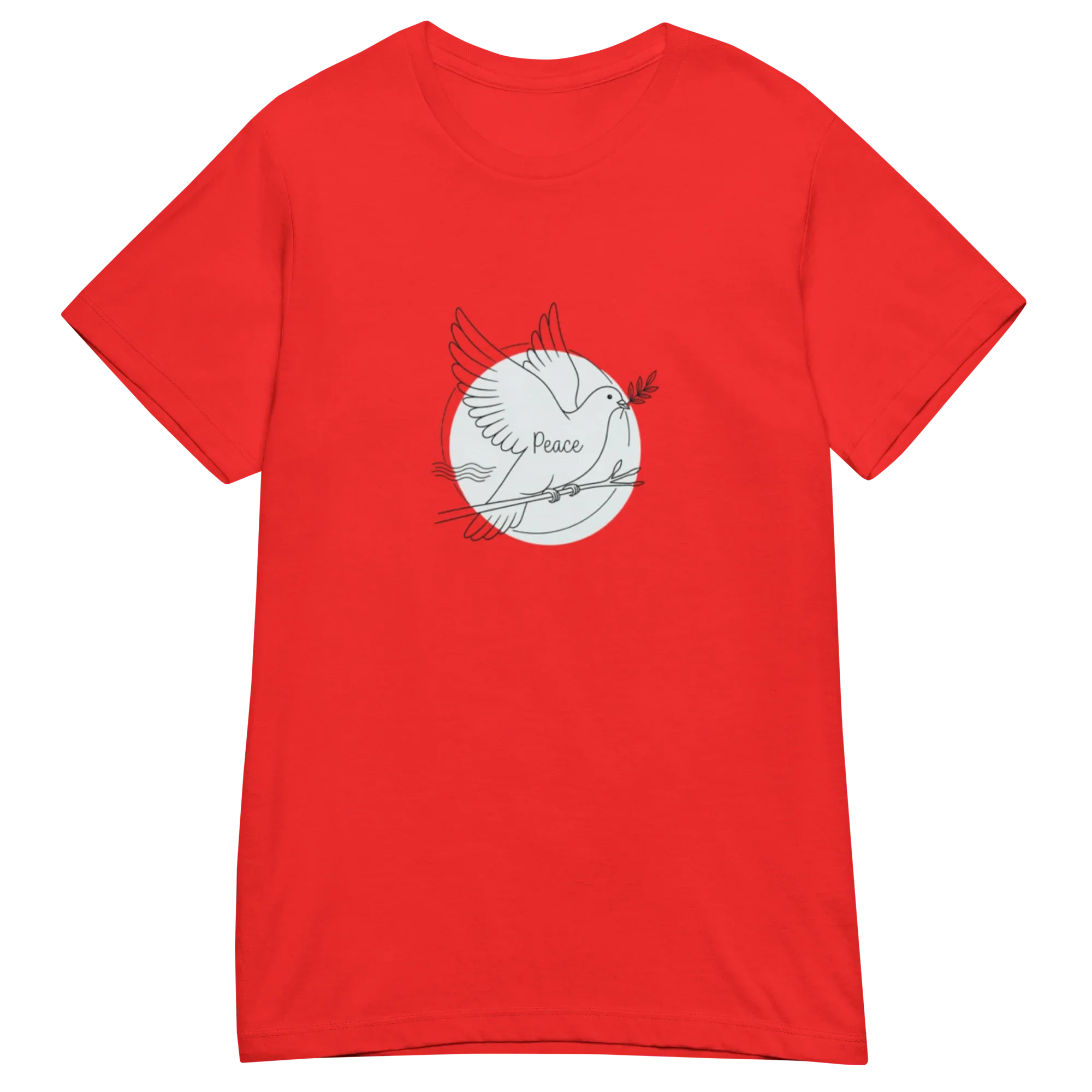 PEACE women's t-shirt - Red / S - Printoo Shop - 2125538_22182