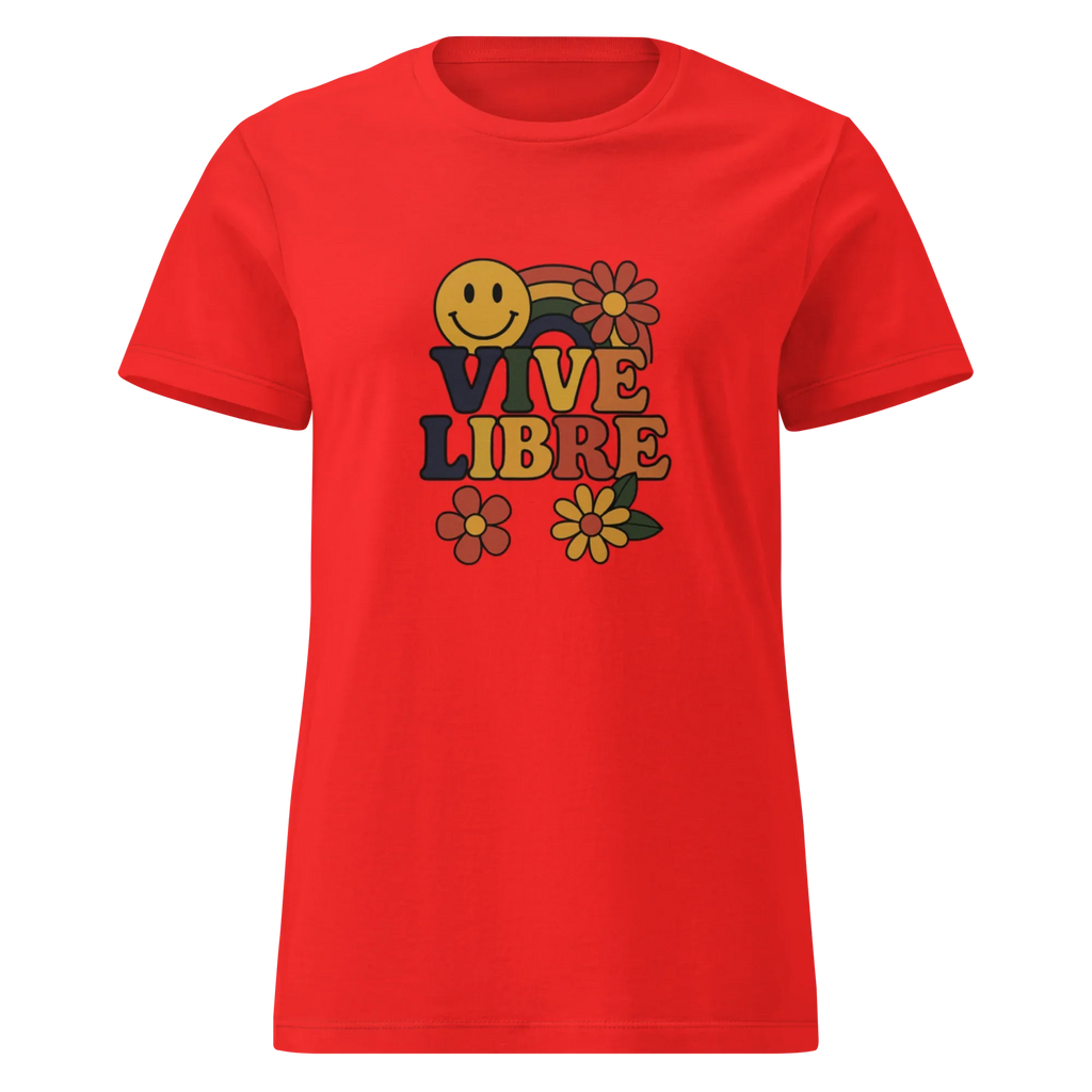 VIVE LIBRE FREEDO women's t-shirt - Red / S - Printoo Shop - 7281594_22182