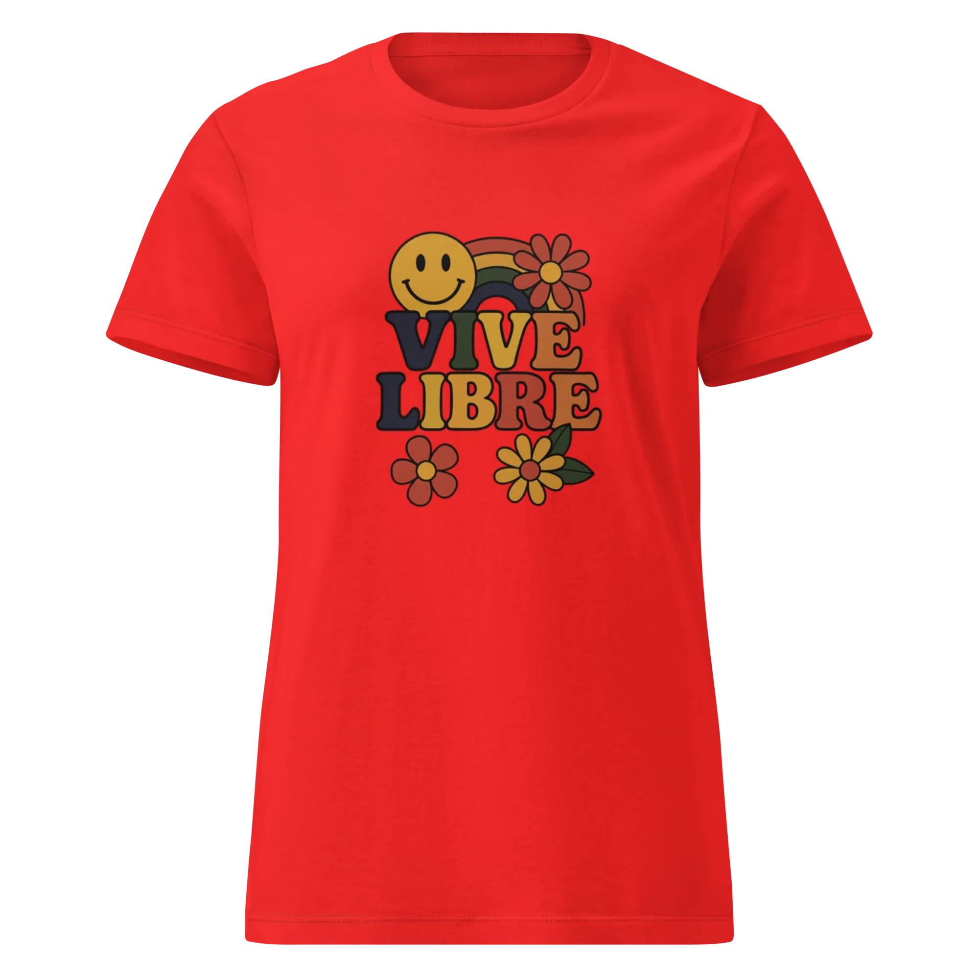 VIVE LIBRE FREEDO women's t-shirt - Red / S - Printoo Shop - 7281594_22182