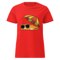 FUNNY SUMMER CAT women's t-shirt - Red / S - Printoo Shop - 9640641_22182