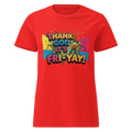 THANK GOD IT'S FRI-YAY women's t-shirt - Red / S - Printoo Shop - 3045472_22182