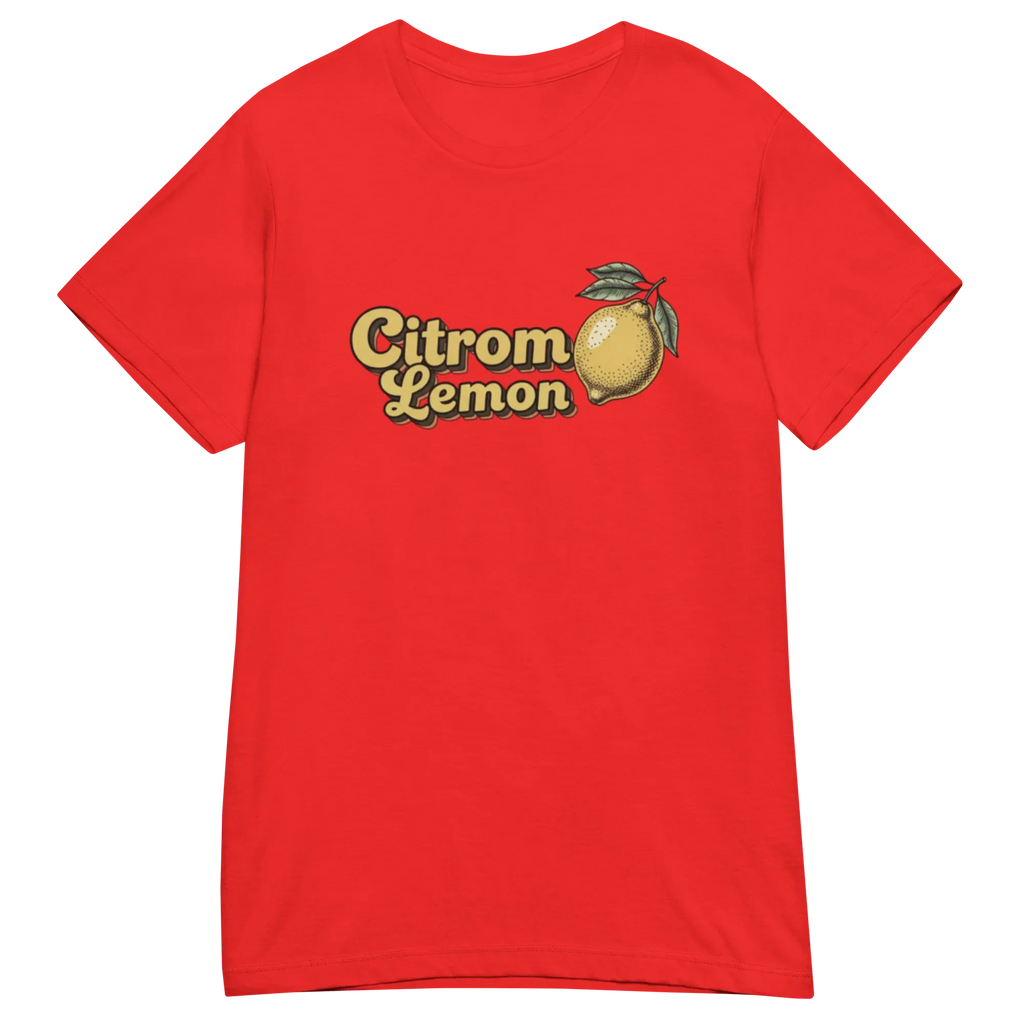 LEMON women’s t-shirt - Red / S - Printoo Shop - 8169444_22182