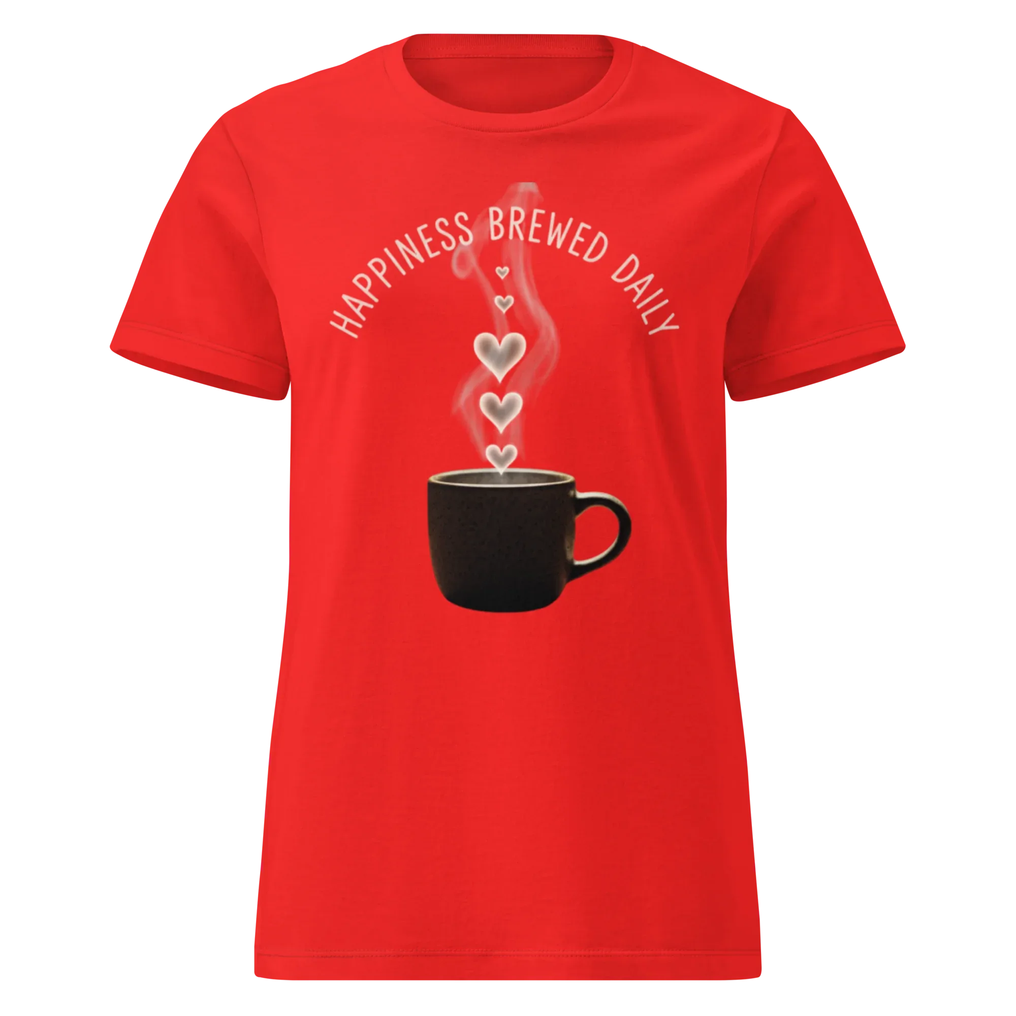 HAPPINESS BREWED DAILY women’s t-shirt - Printoo Shop - - t-shirt, unisex, Women's Basic Softstyle T-Shirt | Gildan 64000L