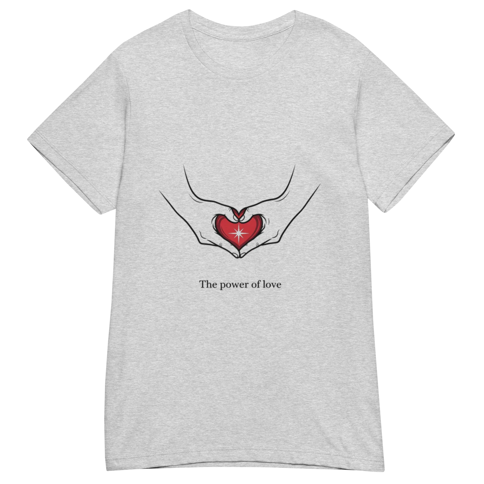 POWER OF LOVE women’s t-shirt - Red / S - Printoo Shop - 7616181_22182