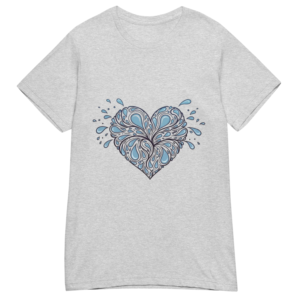 HEART OF DROPLETS women’s t-shirt - Red / S - Printoo Shop - 3670387_22182