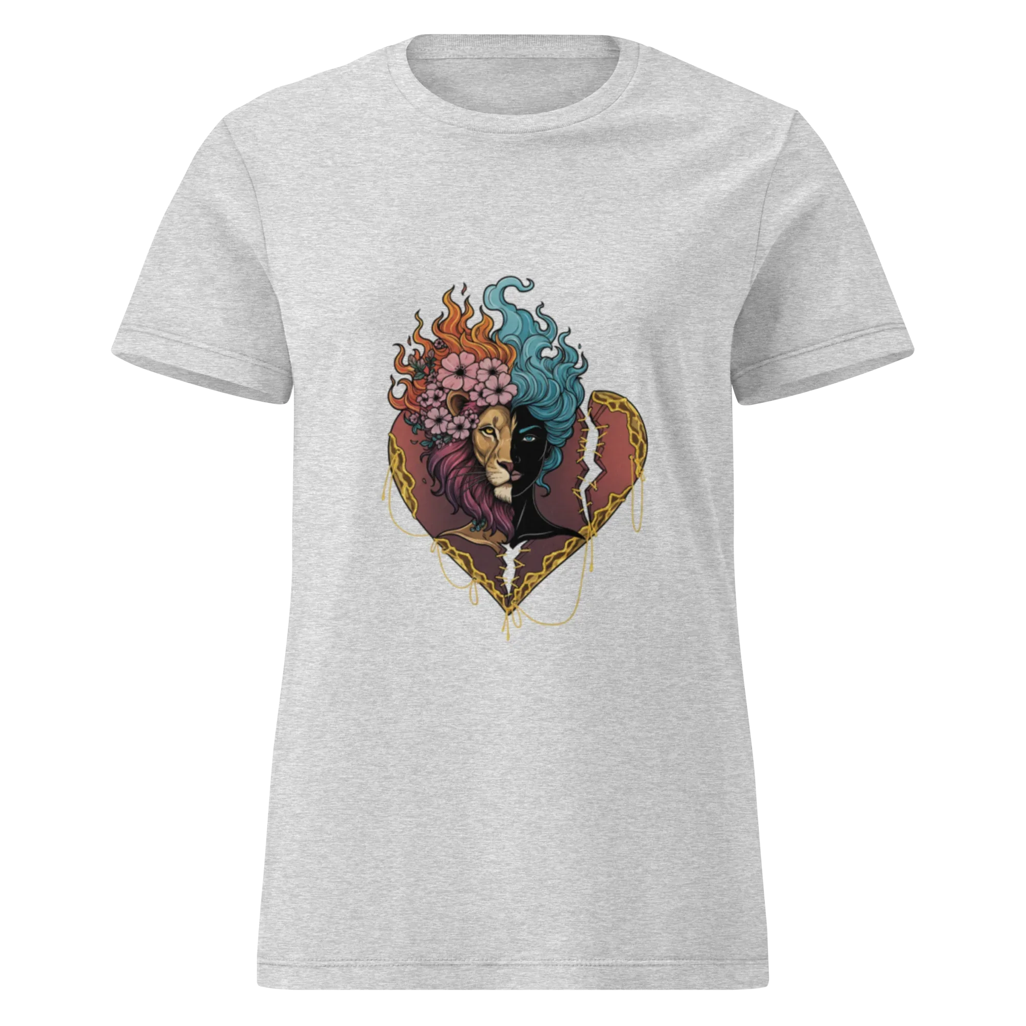 HEART OF A LION women’s t-shirt - - Printoo Shop -