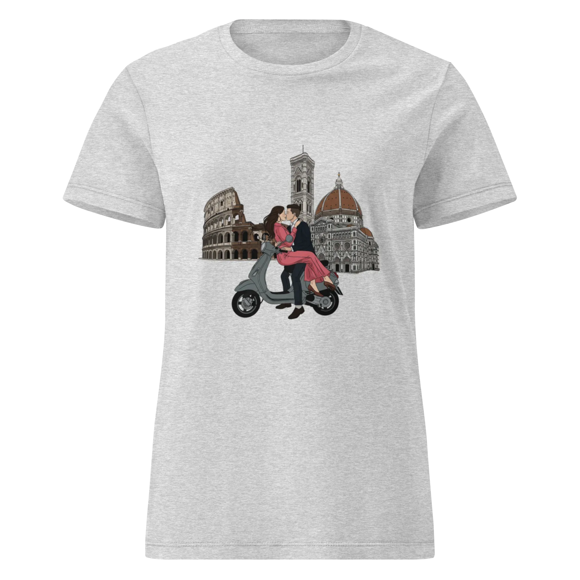 LOVING COUPLE ON A SCOOTER women’s t-shirt - - Printoo Shop -