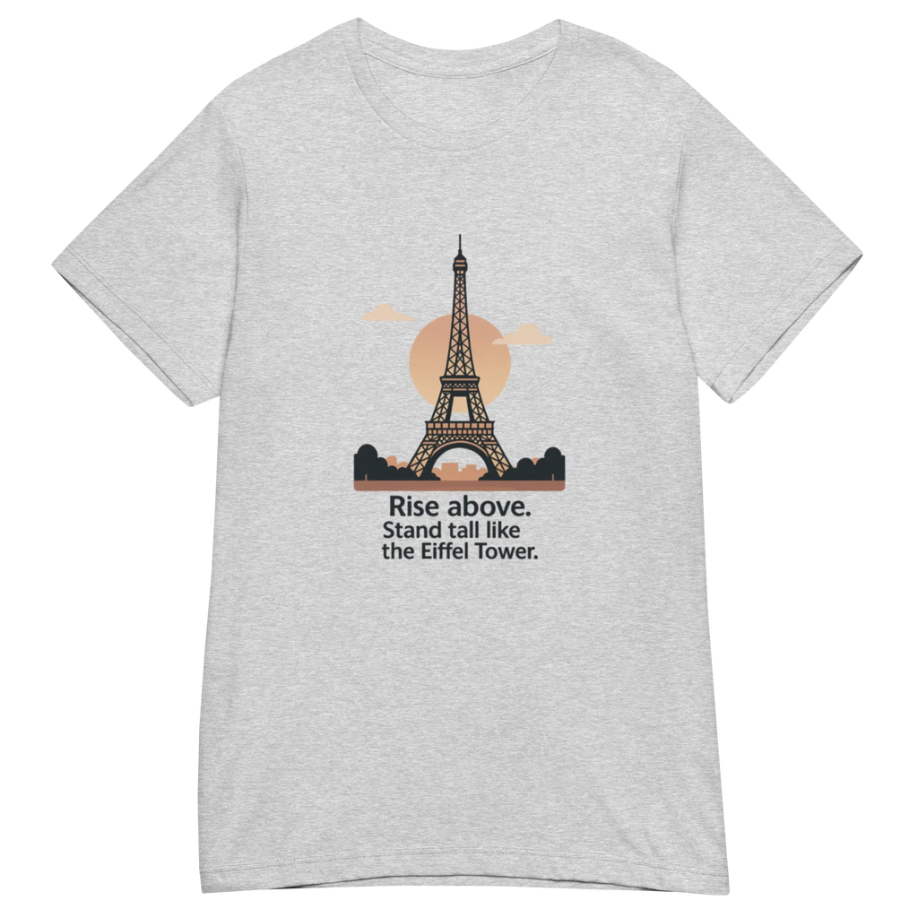 RISE ABOVE EIFFEL TOWER GRAPHIC women’s t-shirt - Red / S - Printoo Shop - 8092445_22182