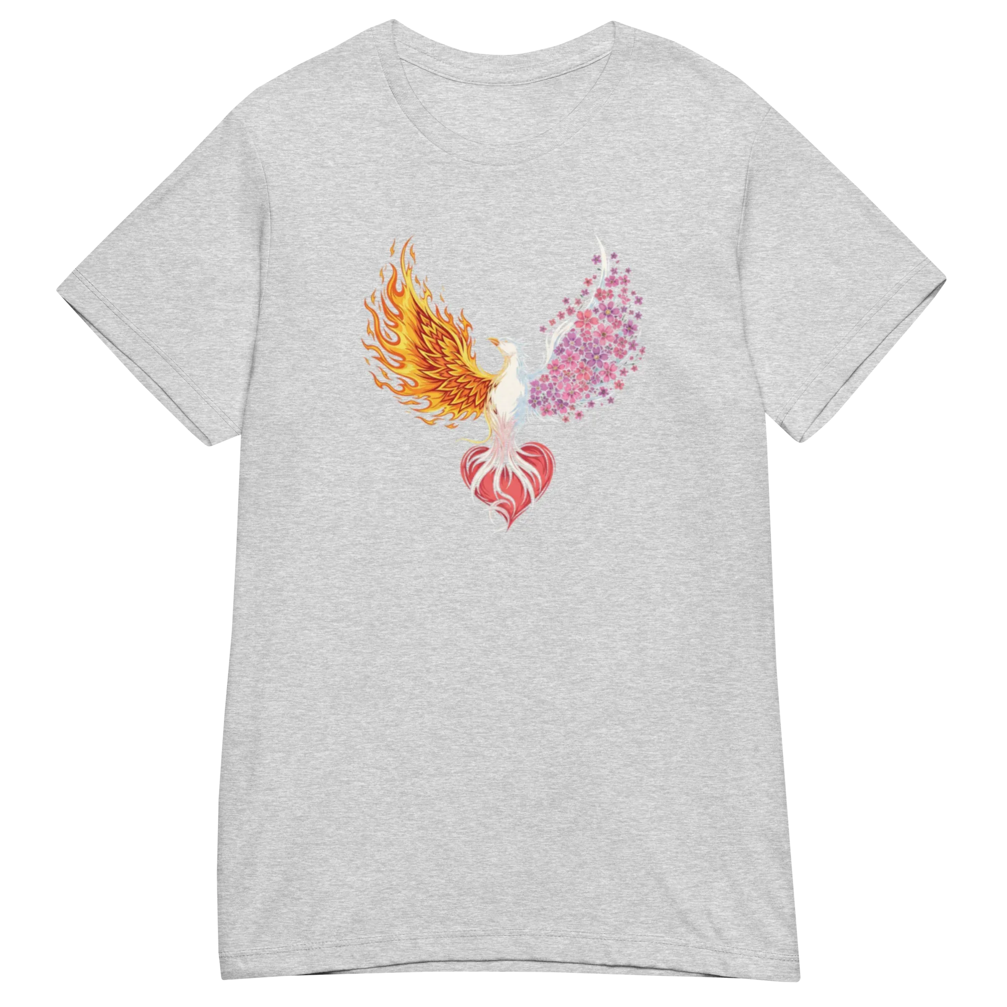 FIRE & BLOOM women's t-shirt - Heliconia / S - Printoo Shop - 6928077_22177
