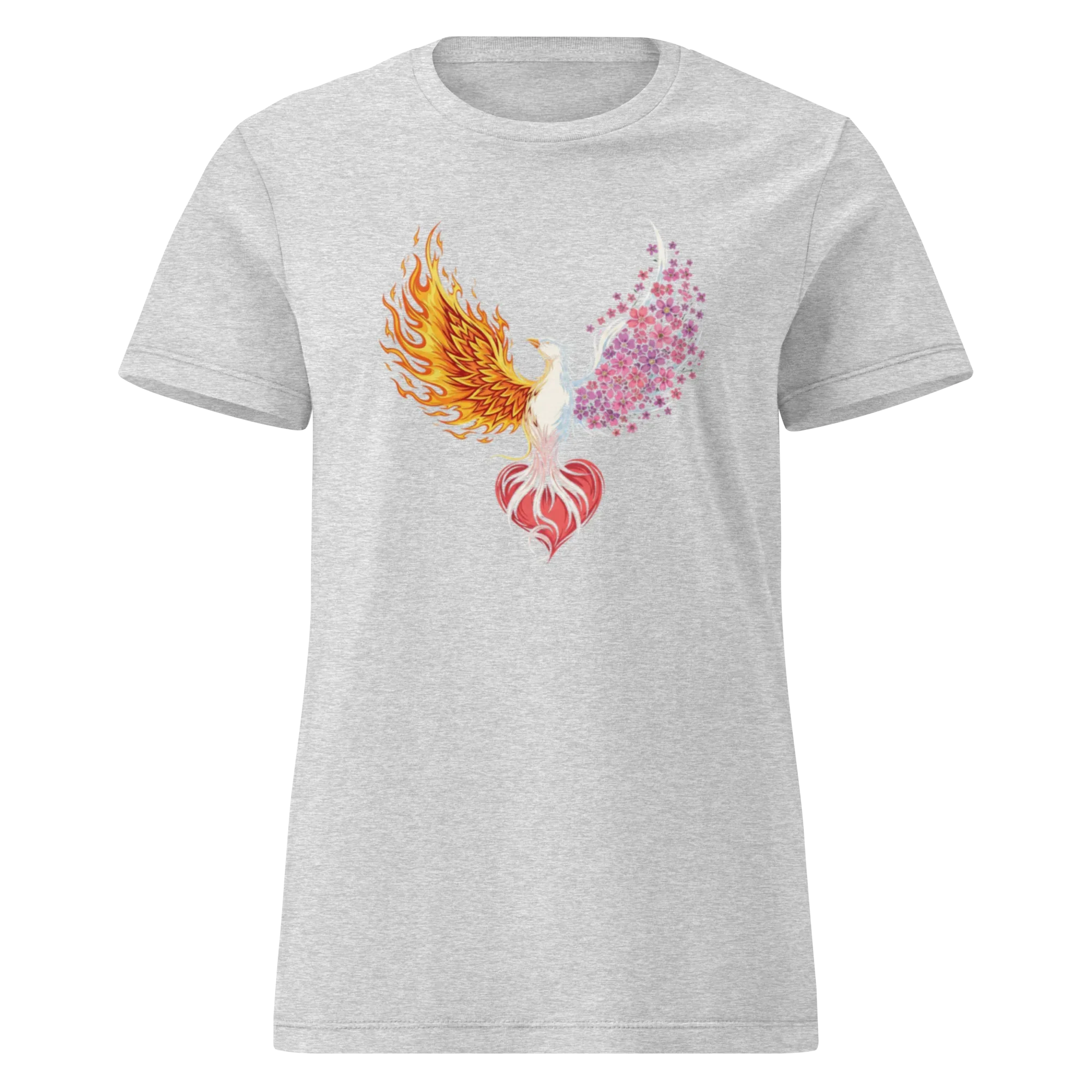 FIRE & BLOOM women's t-shirt - Sport Grey / S - Printoo Shop - 6928077_22181