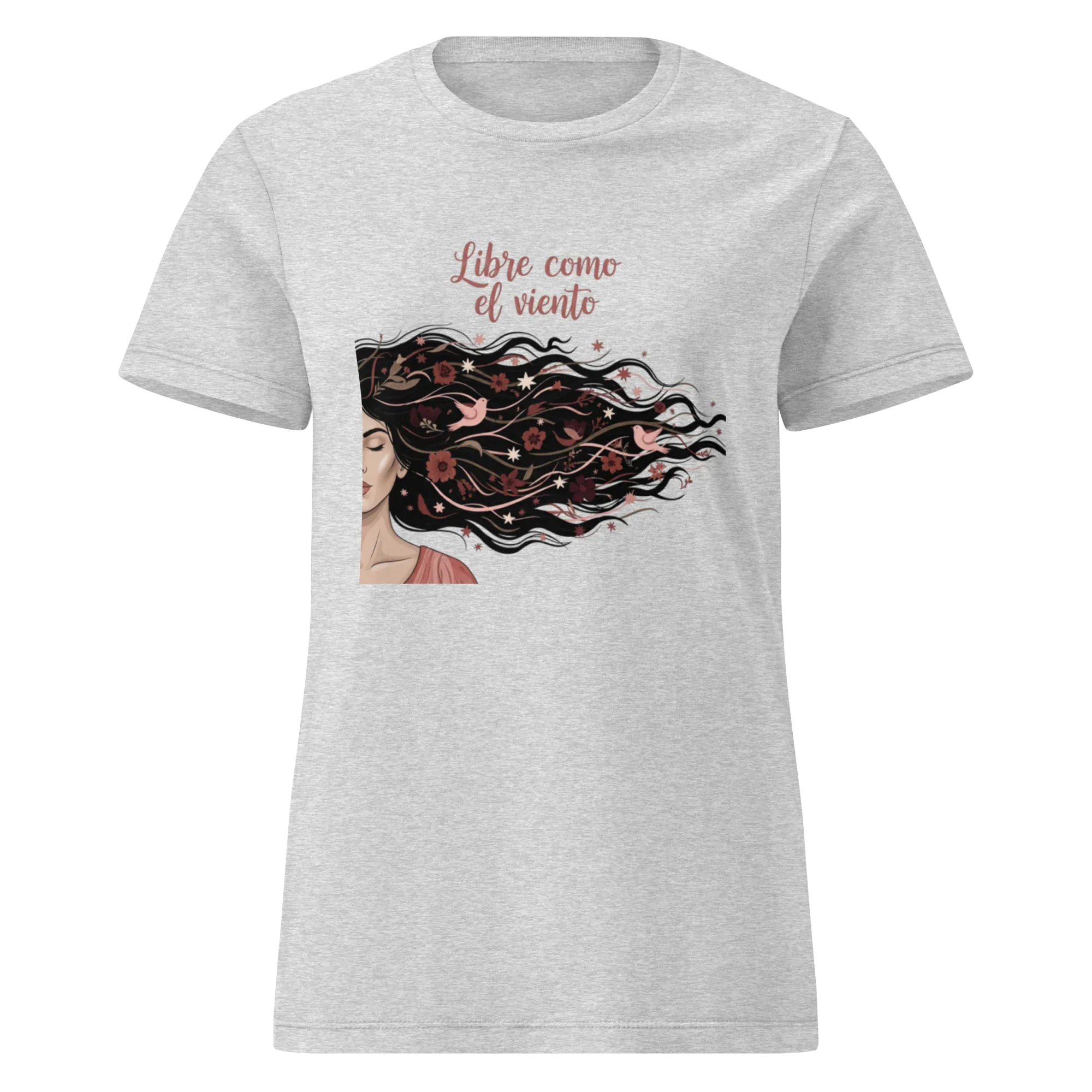 FREE LIKE THE WIND women's t-shirt - Sport Grey / S - Printoo Shop - 2288796_22181