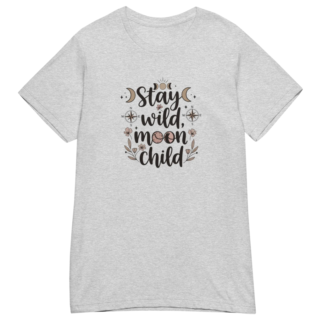 STAY WILD MOON CHILD women's t-shirt - Red / S - Printoo Shop - 2005728_22182