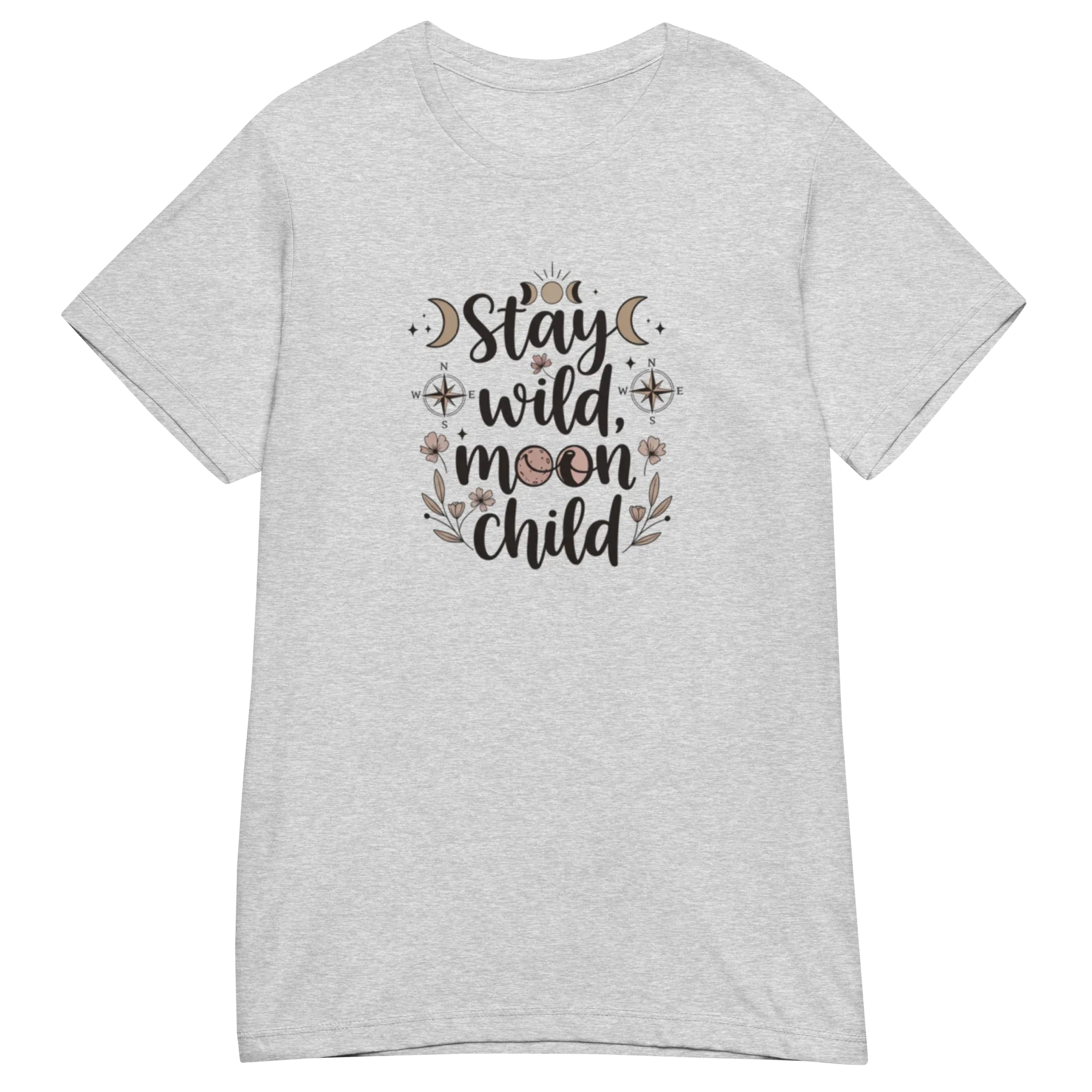 STAY WILD MOON CHILD women's t-shirt - Red / S - Printoo Shop - 2005728_22182