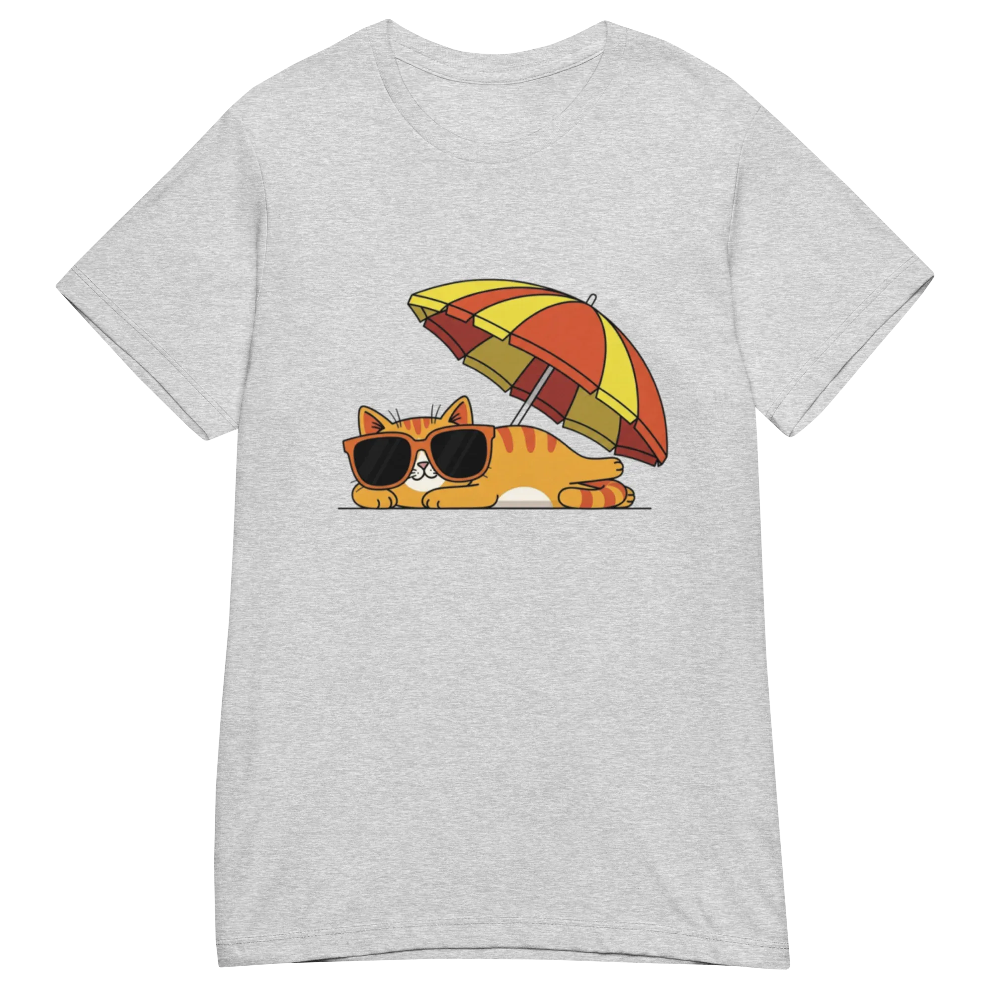 FUNNY SUMMER CAT women's t-shirt - Red / S - Printoo Shop - 9640641_22182