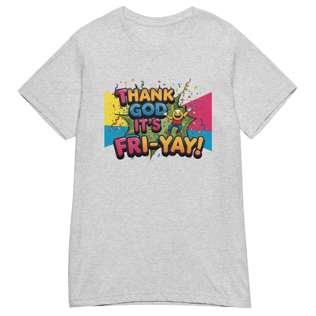 THANK GOD IT'S FRI-YAY women's t-shirt - Red / S - Printoo Shop - 3045472_22182