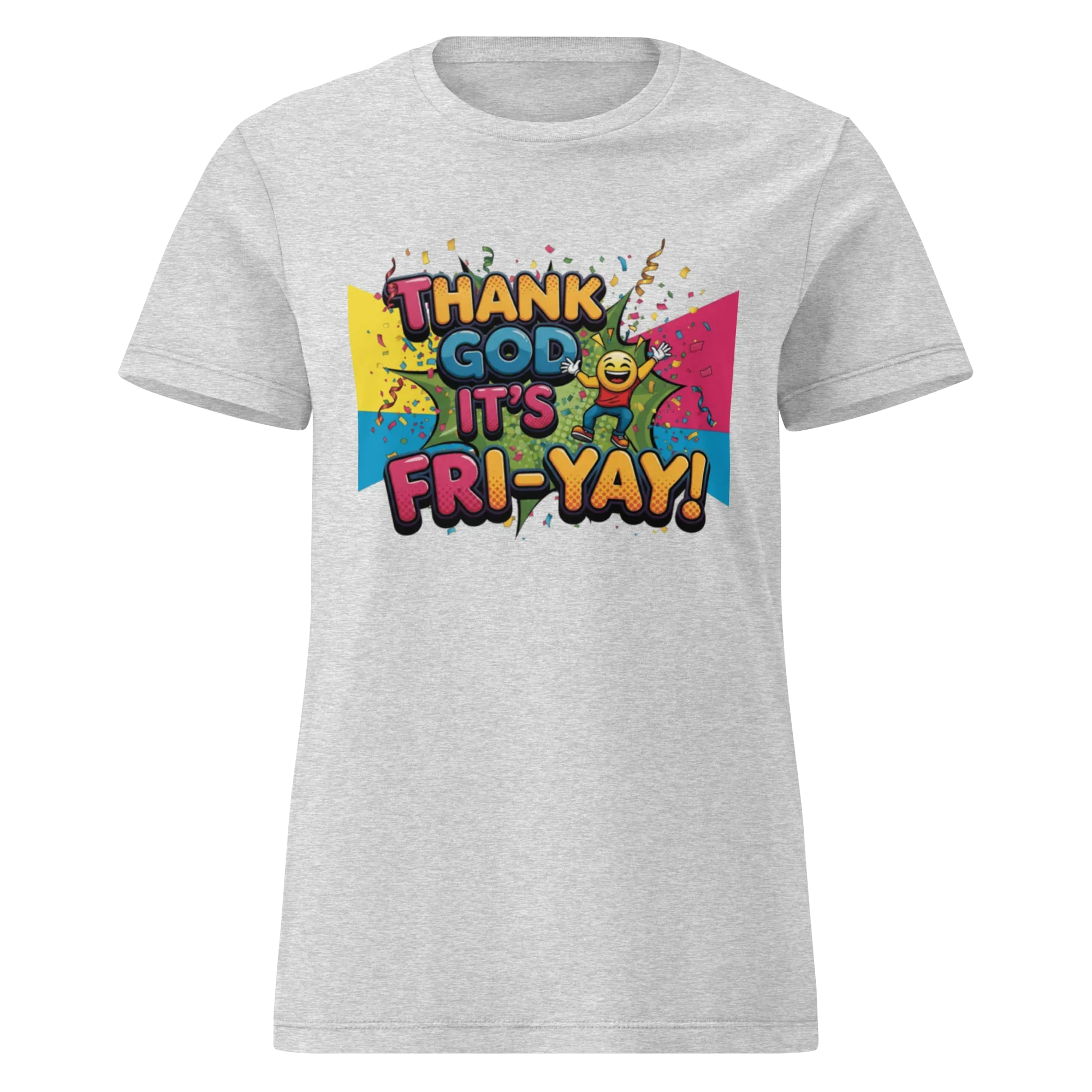 THANK GOD IT'S FRI-YAY women's t-shirt - Sport Grey / S - Printoo Shop - 3045472_22181