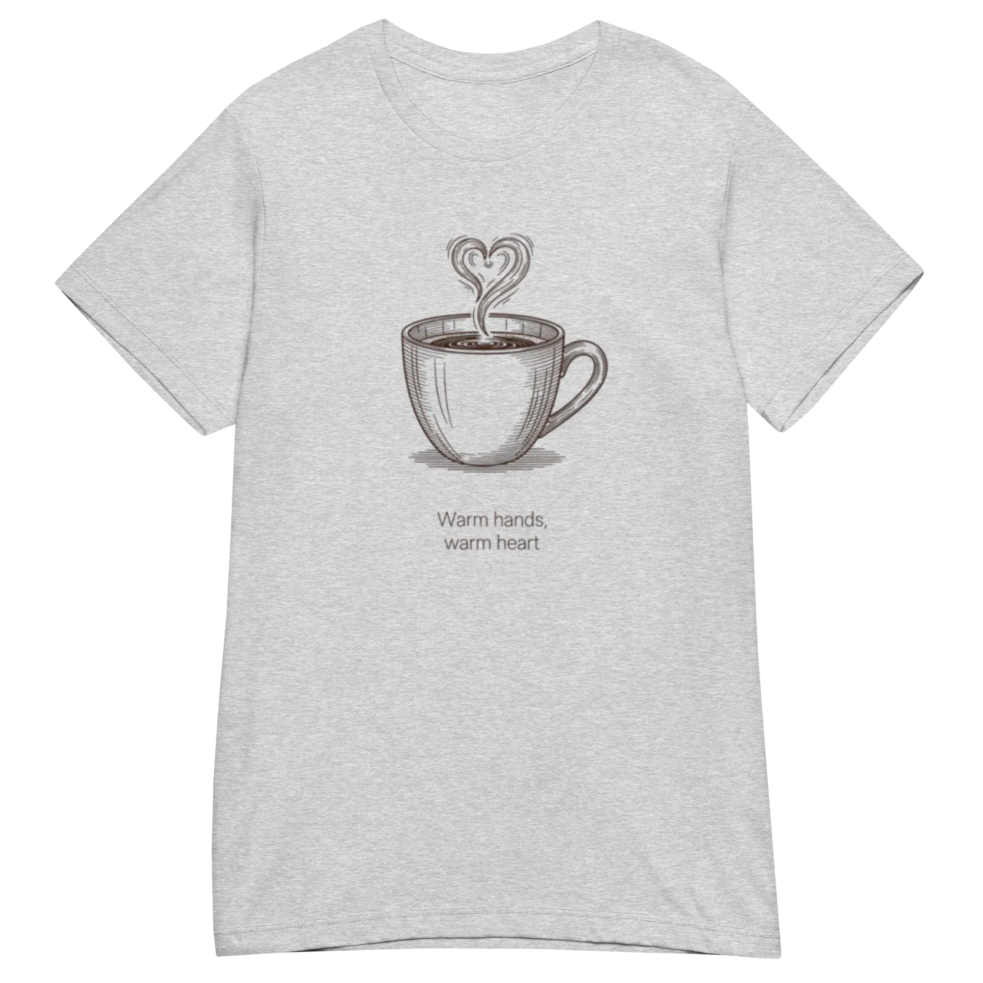 WARM HANDS WARM HEART women’s t-shirt - Heliconia / S - Printoo Shop - 7736571_22177