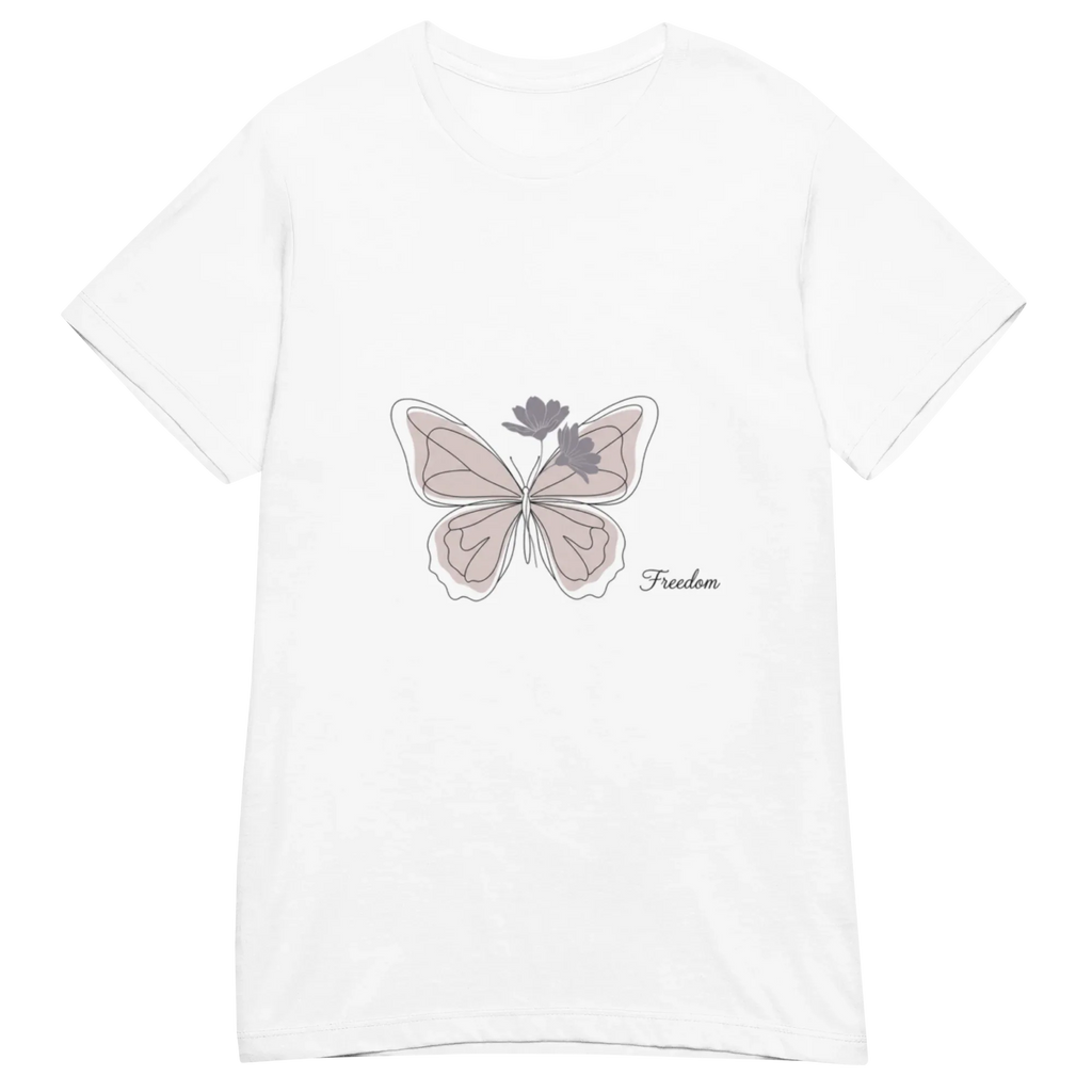 FREEDOM BUTTERFLY women’s t-shirt - Red / S - Printoo Shop - 9013693_22182