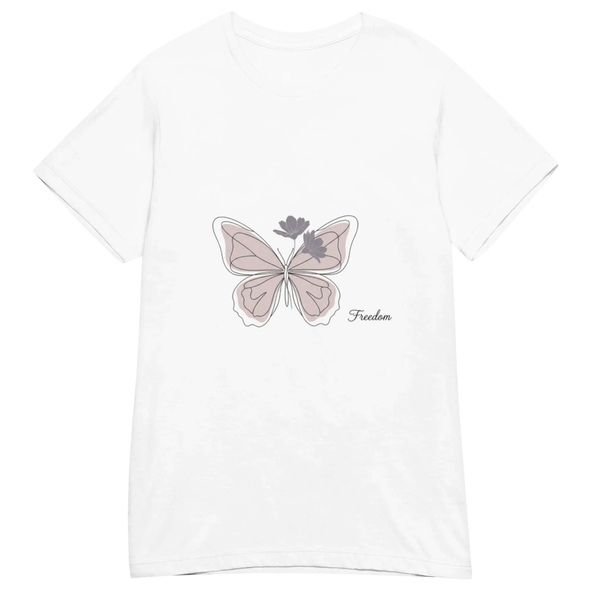 FREEDOM BUTTERFLY women’s t-shirt - Red / S - Printoo Shop - 9013693_22182