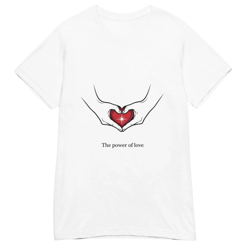 POWER OF LOVE women’s t-shirt - Red / S - Printoo Shop - 7616181_22182