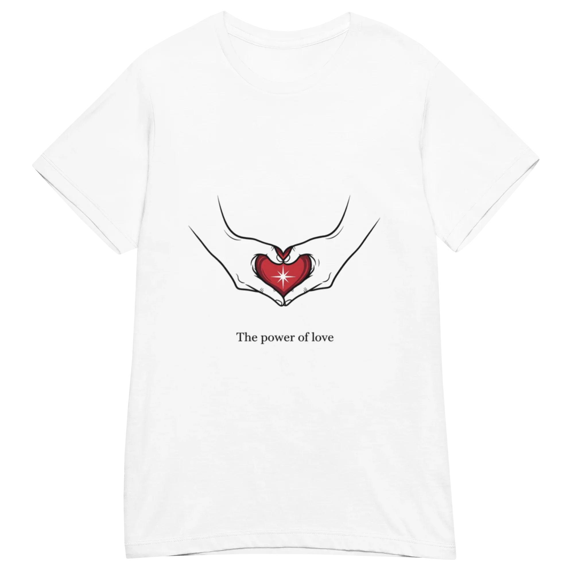 POWER OF LOVE women’s t-shirt - Red / S - Printoo Shop - 7616181_22182