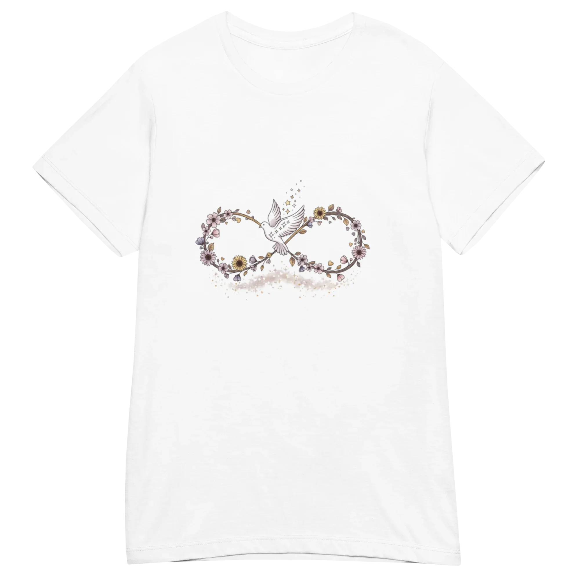 DOVE FLORAL SYMBOL women’s t-shirt - - Printoo Shop -