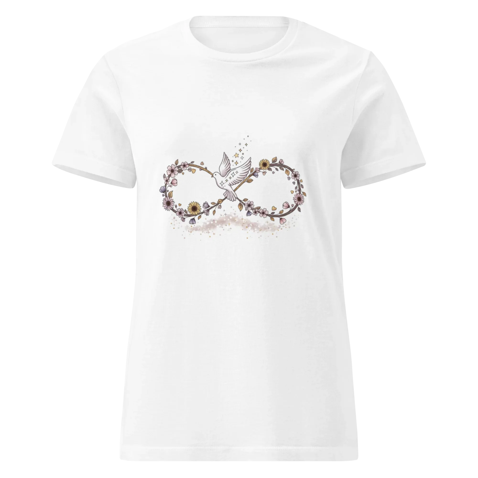 DOVE FLORAL SYMBOL women’s t-shirt - - Printoo Shop -