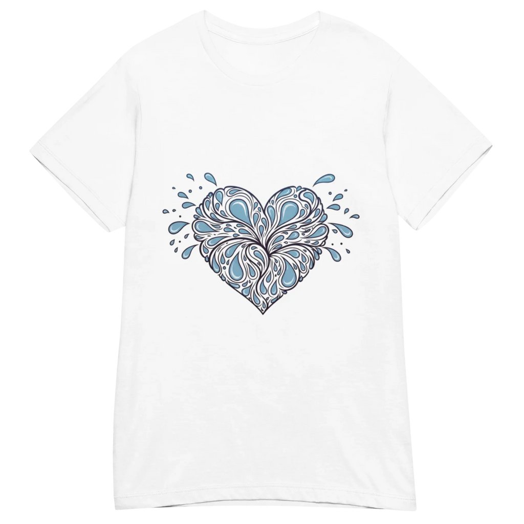 HEART OF DROPLETS women’s t-shirt - Red / S - Printoo Shop - 3670387_22182