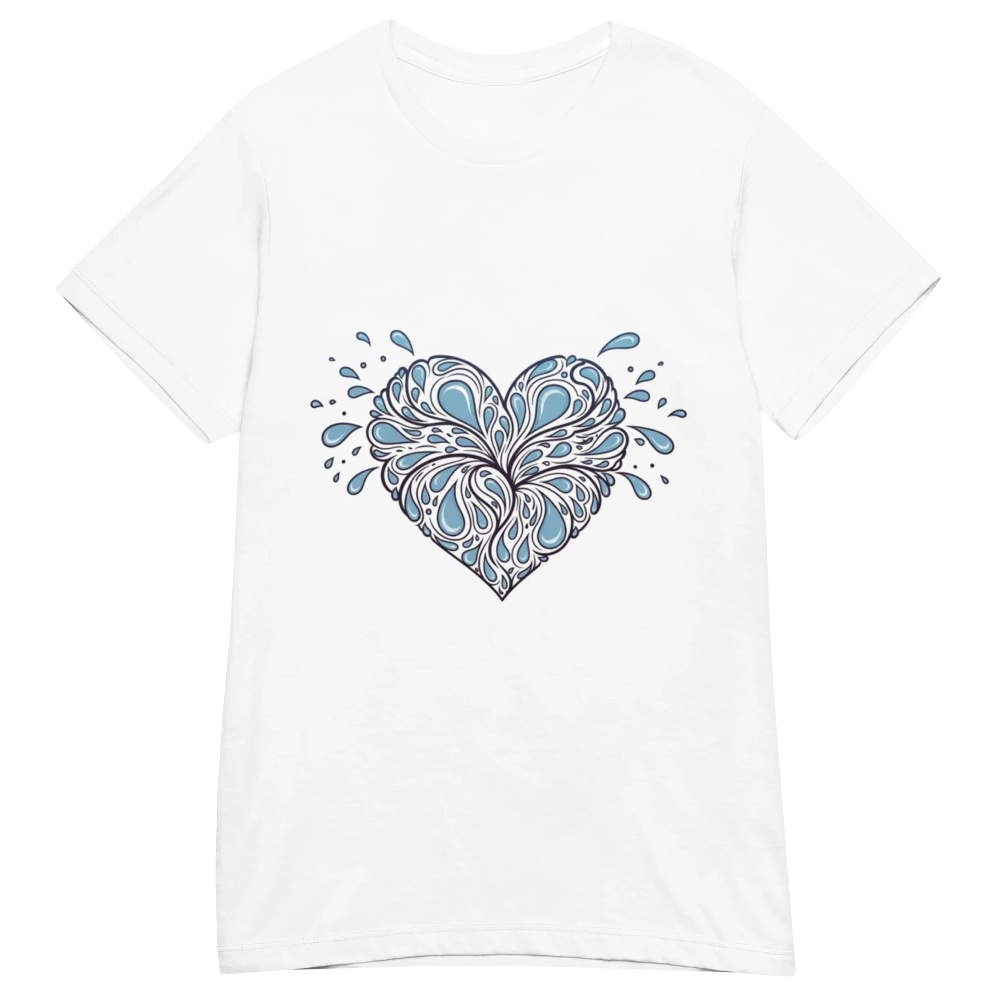 HEART OF DROPLETS women’s t-shirt - Red / S - Printoo Shop - 3670387_22182