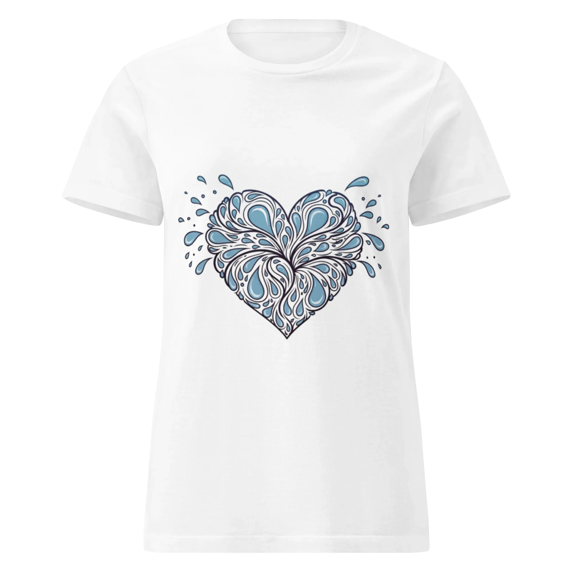 HEART OF DROPLETS women’s t-shirt - - Printoo Shop -