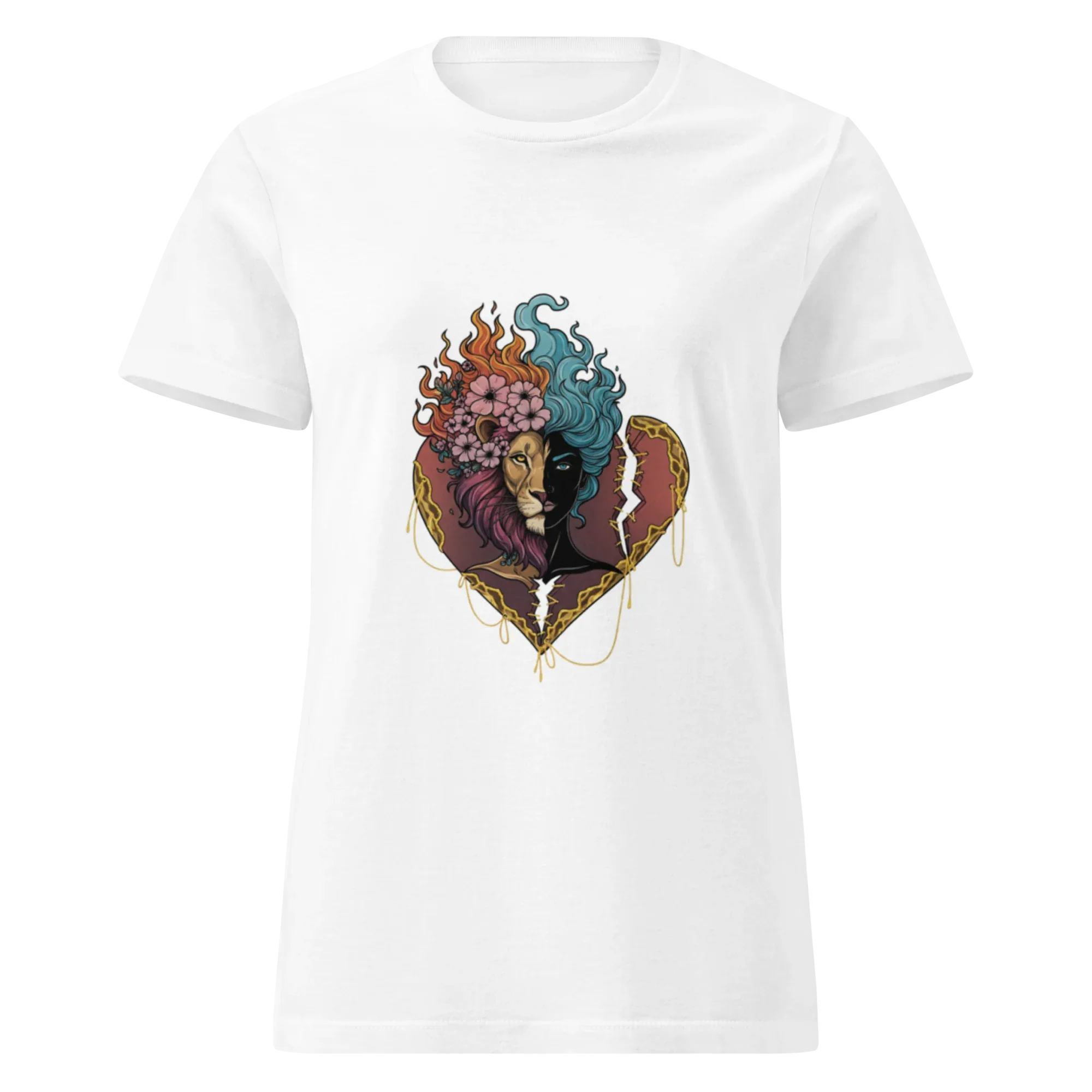 HEART OF A LION women’s t-shirt - - Printoo Shop -