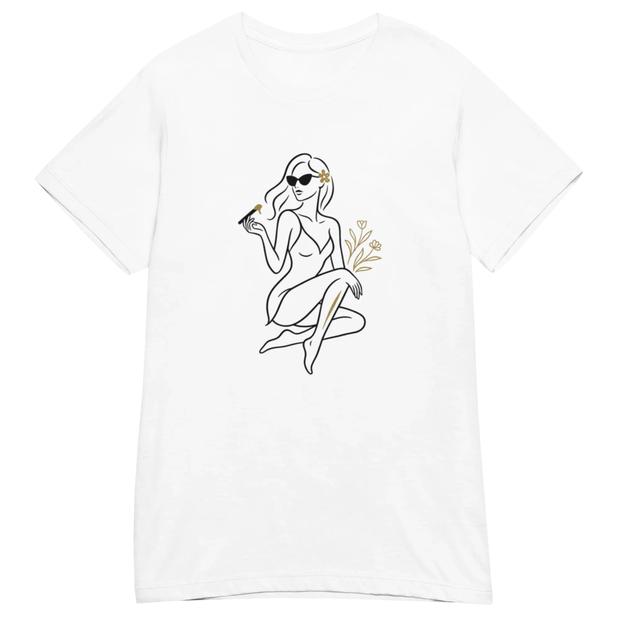 ELEGANCE women’s t-shirt - Red / S - Printoo Shop - 6744344_22182