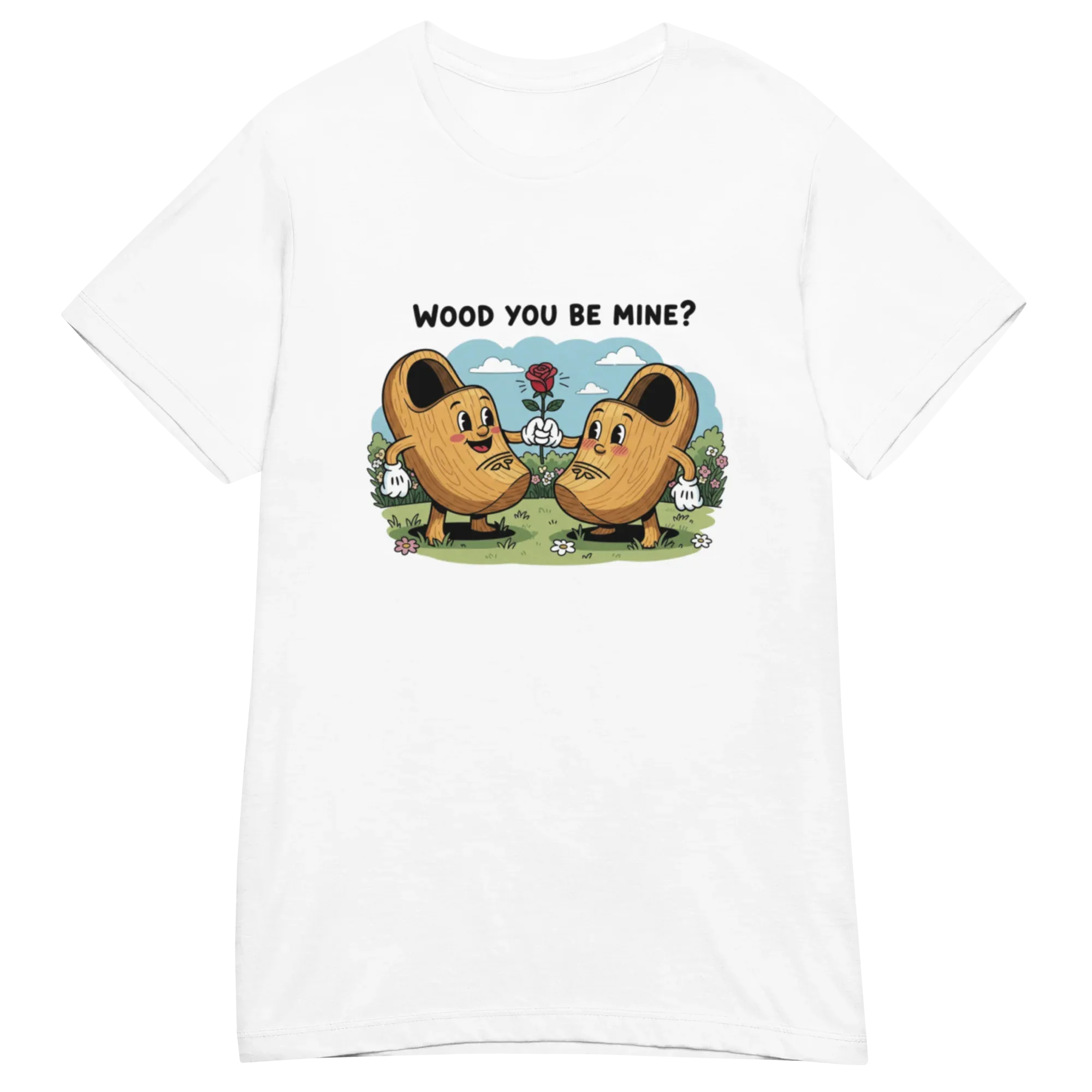 WOOD YOU BE MINE? women's t-shirt - Red / S - Printoo Shop - 6912551_22182