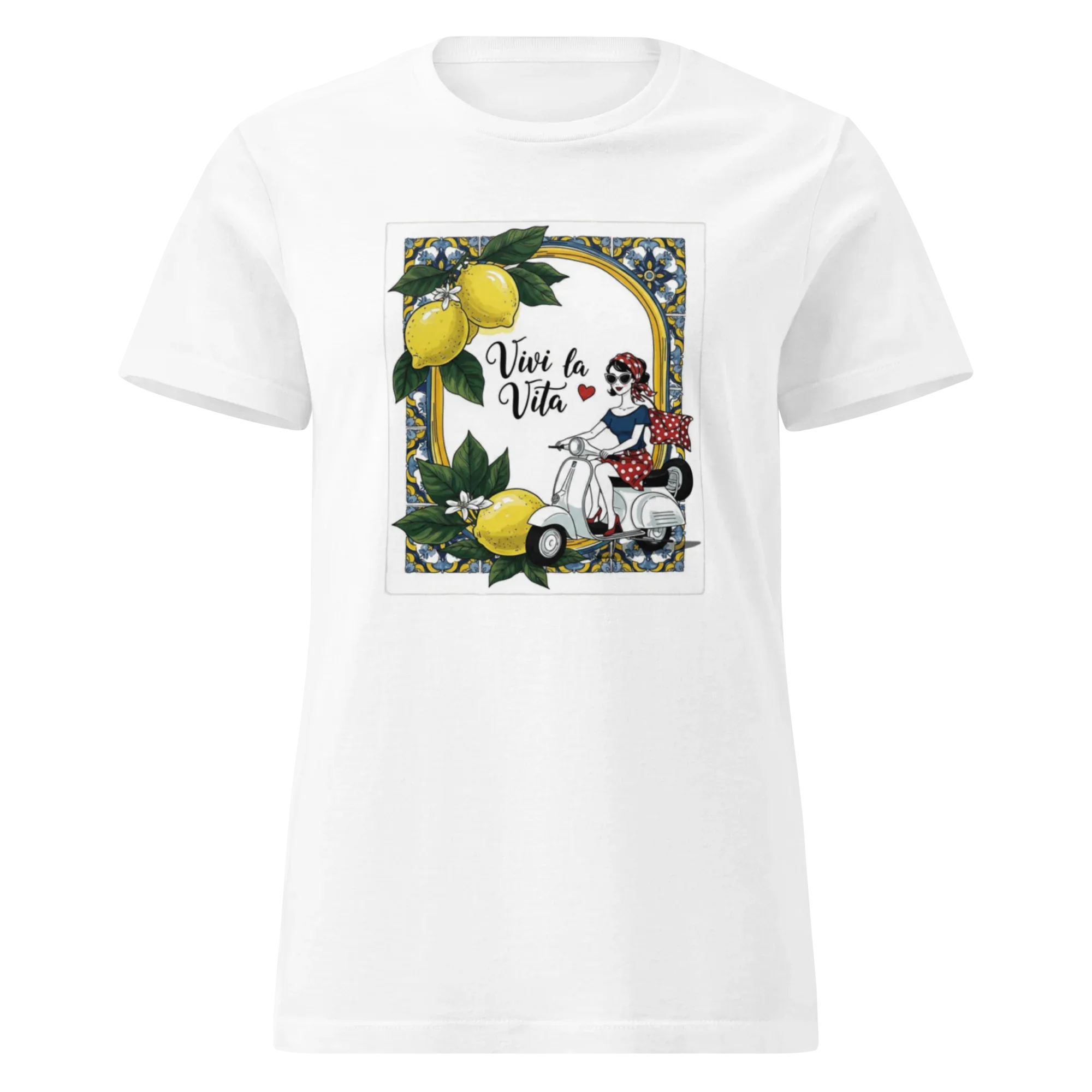 LIVE LIFE women's t-shirt - White / S - Printoo Shop - 6060576_22184