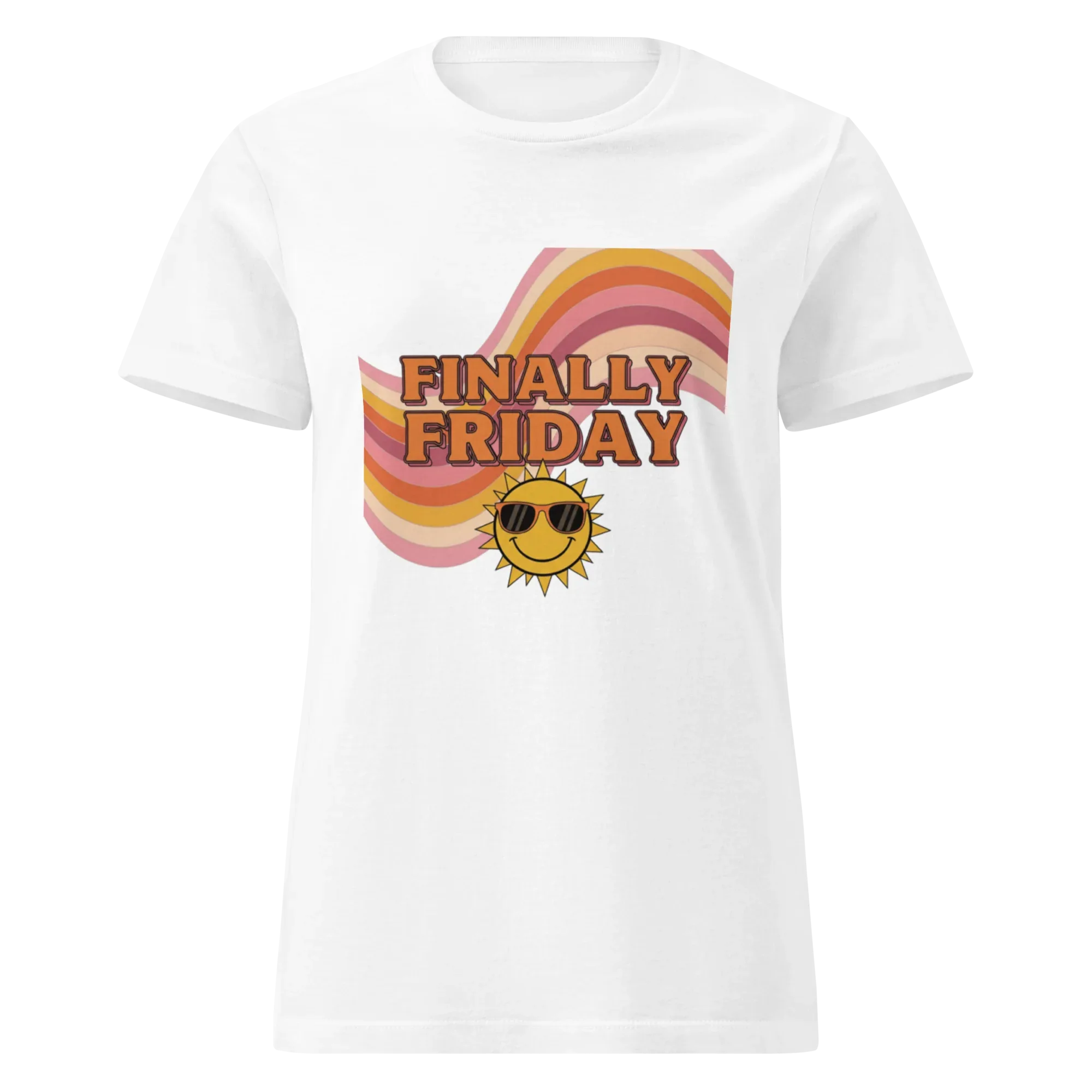 FINALLY FRIDAY women's t-shirt - White / S - Printoo Shop - 6105896_22184