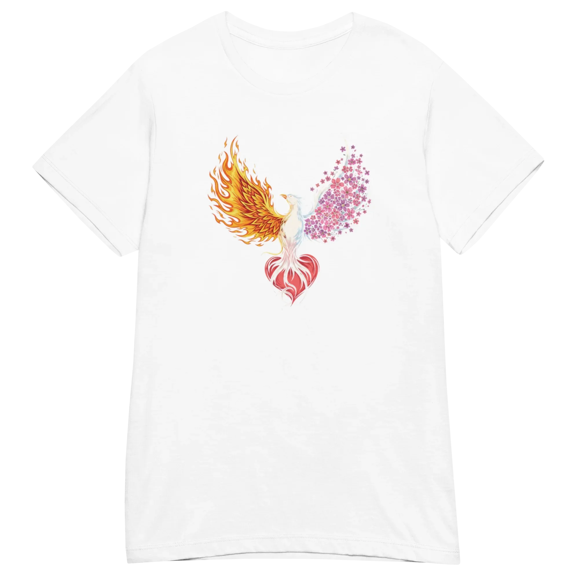 FIRE & BLOOM women's t-shirt - Heliconia / S - Printoo Shop - 6928077_22177
