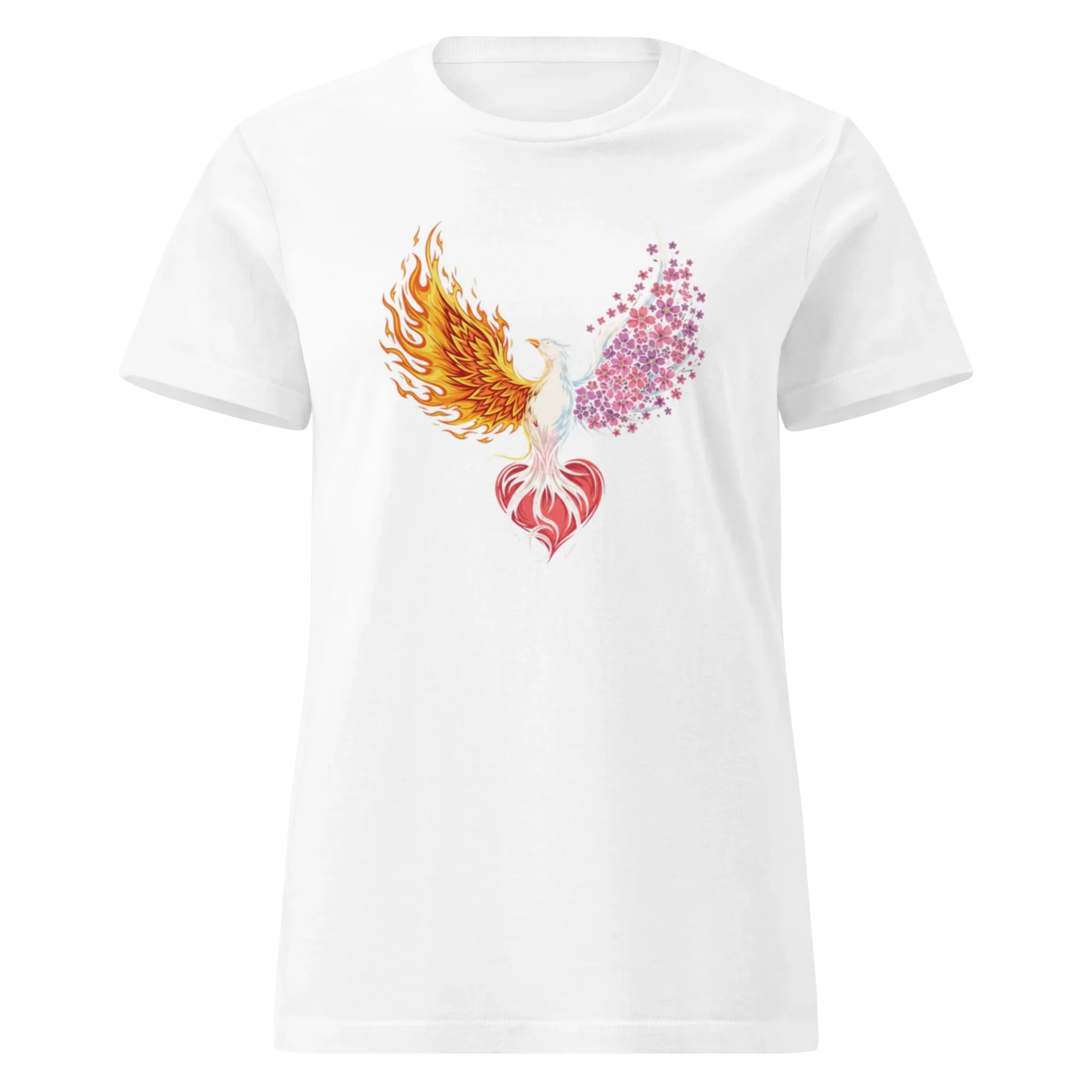 FIRE & BLOOM women's t-shirt - White / S - Printoo Shop - 6928077_22184