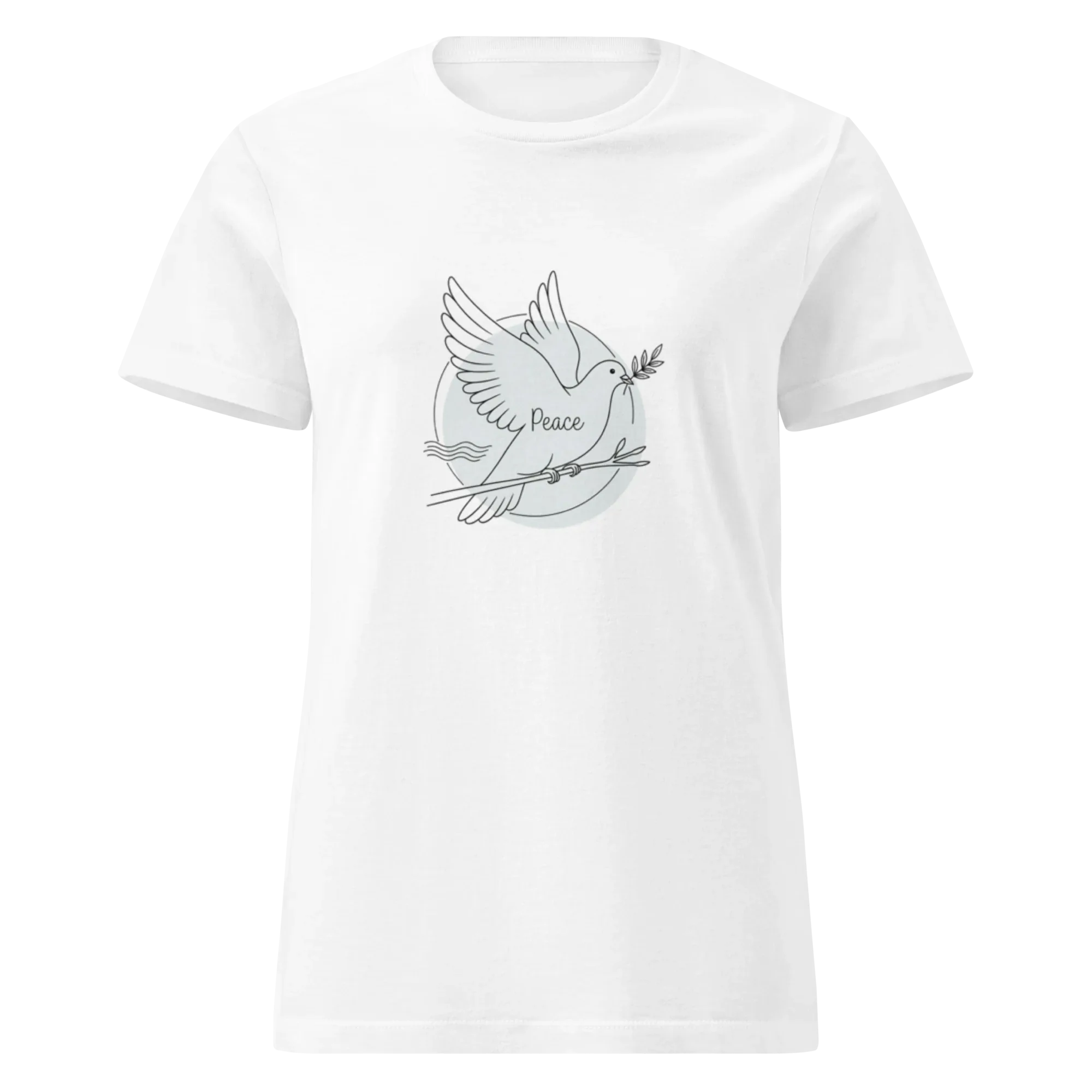 PEACE women's t-shirt - White / S - Printoo Shop - 2125538_22184