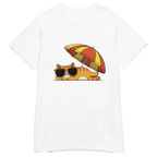 FUNNY SUMMER CAT women's t-shirt - Red / S - Printoo Shop - 9640641_22182