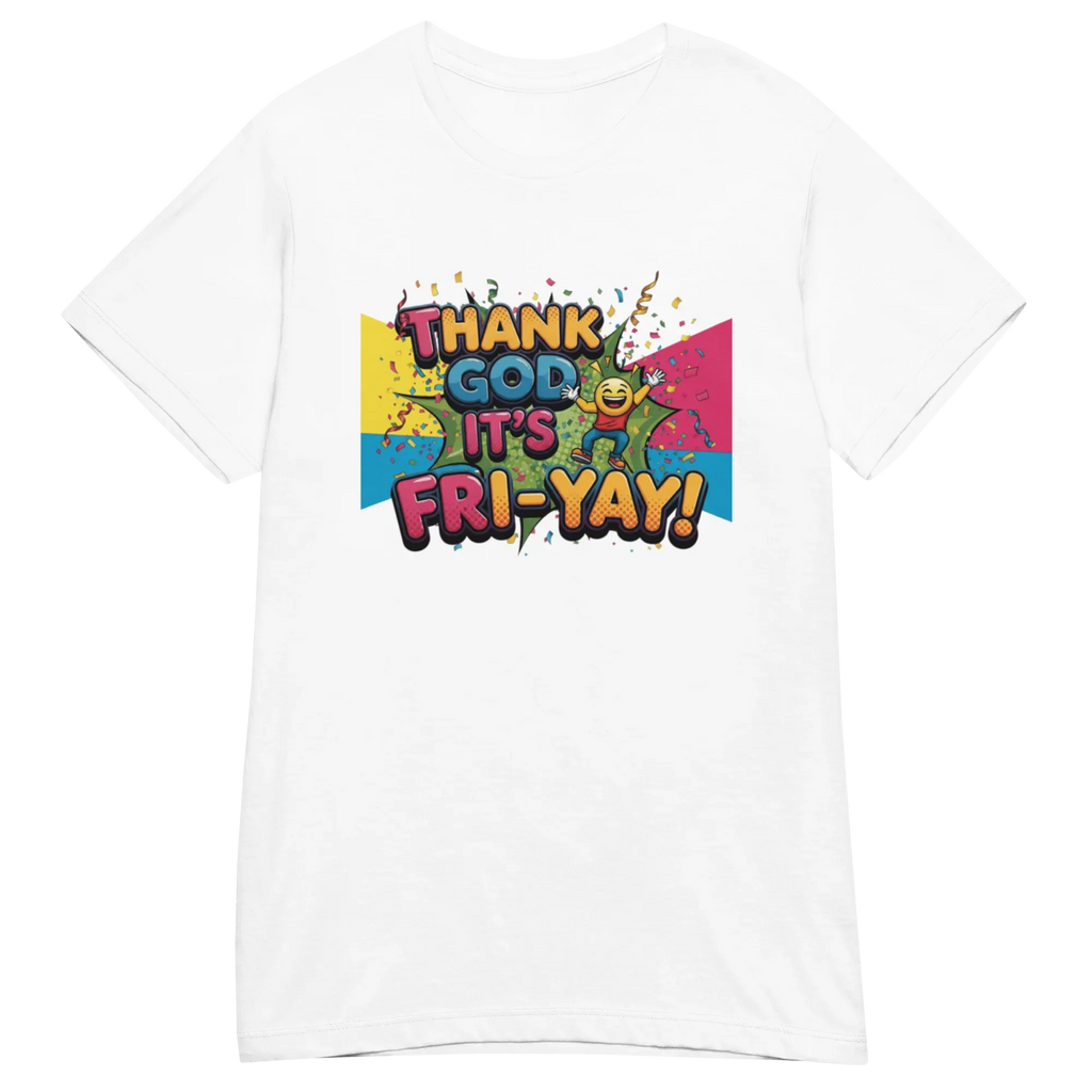 THANK GOD IT'S FRI-YAY women's t-shirt - Red / S - Printoo Shop - 3045472_22182